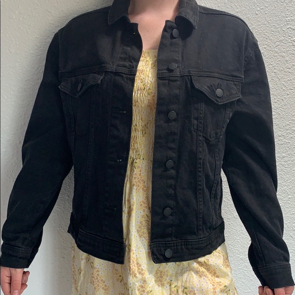 Black button up jean jacket